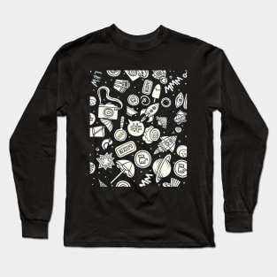 Space Cosmos Lovers Collage Long Sleeve T-Shirt